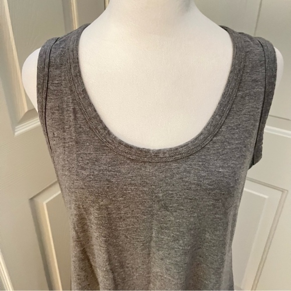 J Jill Dress‎ Women Medium Gray Tank Sleeveless Knit Midi Stretch Minimalist - Picture 5 of 7